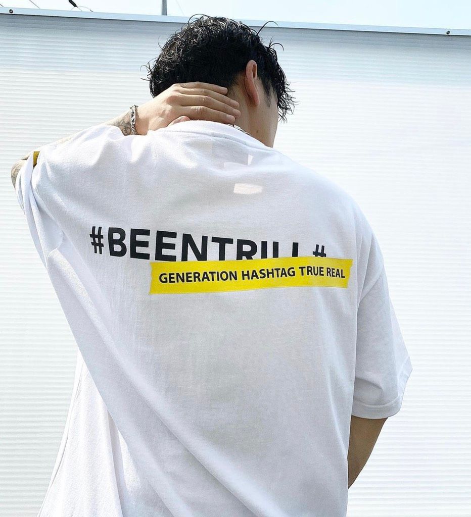 Áo Thun - BEENTRILL - TAPING Logo OverFit Short Sleeve T-shirt / White