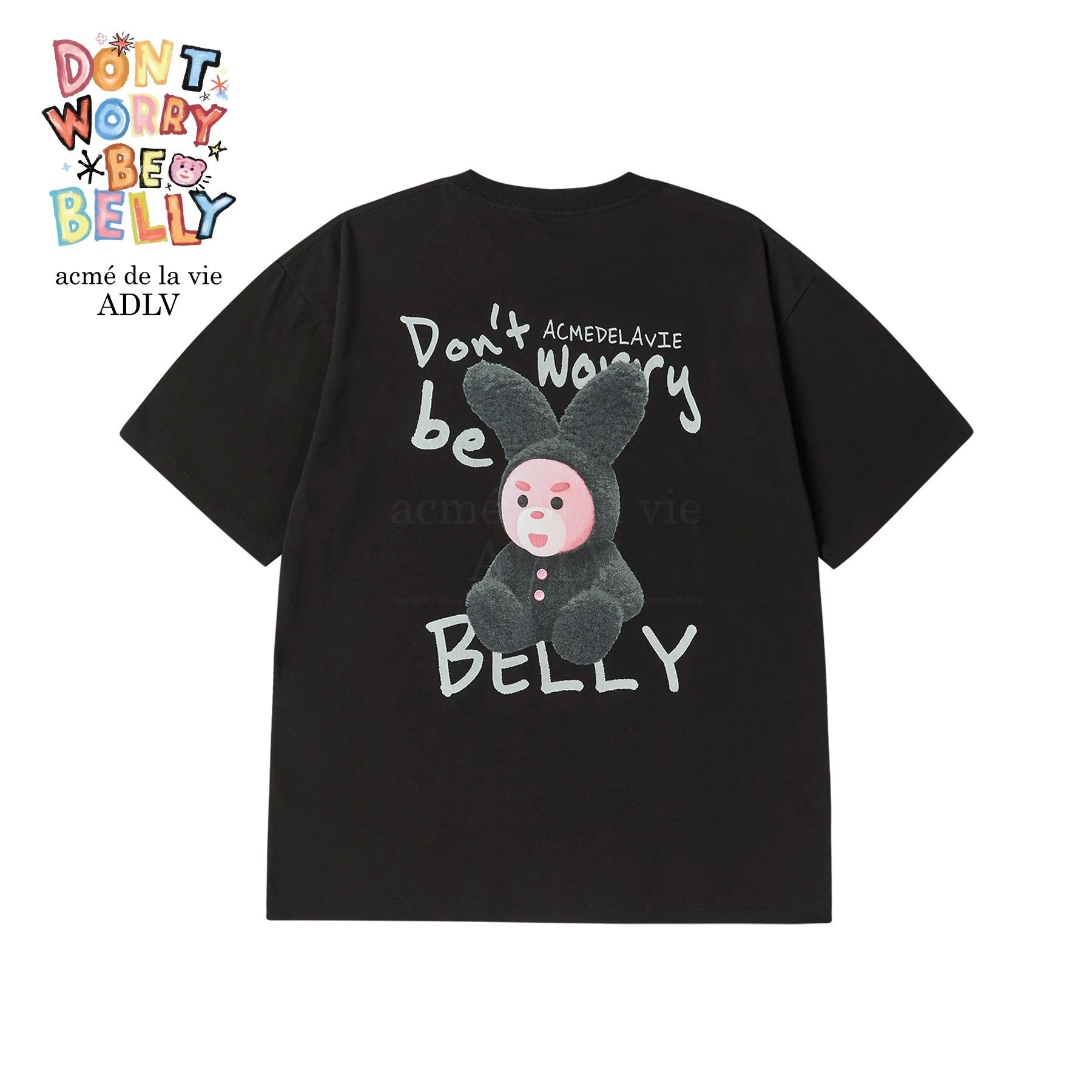 Áo thun ADLV - Acmé de la vie Rabbit Belly Black