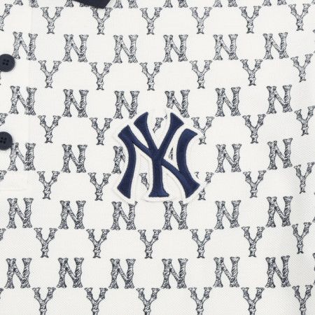 Áo thun MLB - MONOGRAM - MONOGRAM ALLOVER COLLAR SHORT SLEEVE T-SHIRT NEW YORK YANKEES - 31TSQM131-50N
