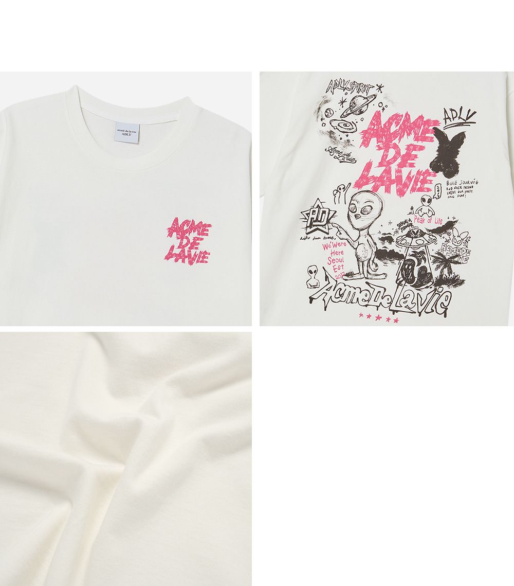 Áo thun ADLV - Acmé de la vie Universe Alien Short Sleeve T-shirt