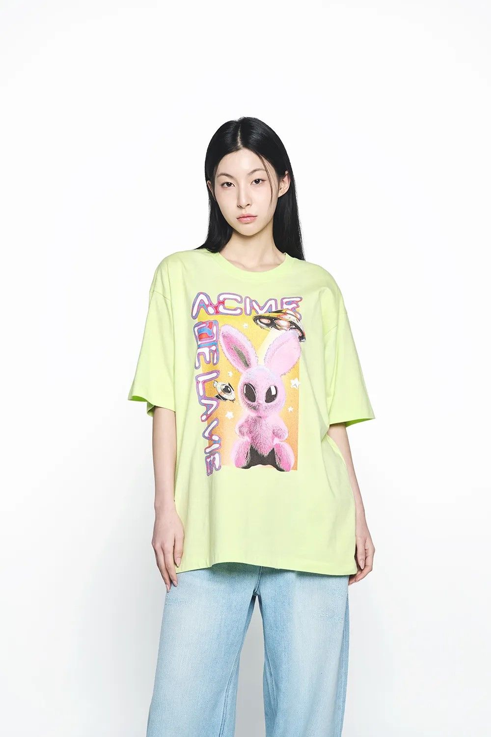 Áo thun ADLV - Acmé de la vie Real Alien Fuzzy Rabbit Yellow