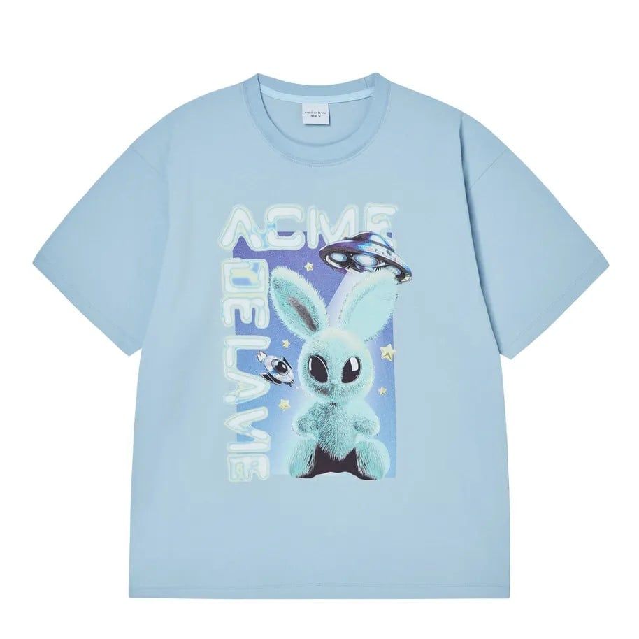 Áo thun ADLV - Acmé de la vie Real Alien Fuzzy Rabbit Blue