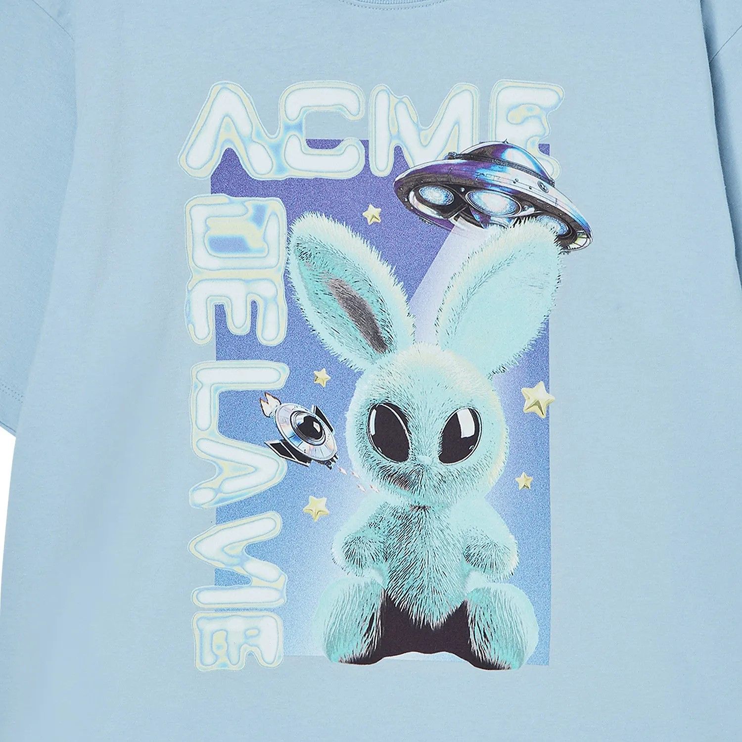 Áo thun ADLV - Acmé de la vie Real Alien Fuzzy Rabbit Blue