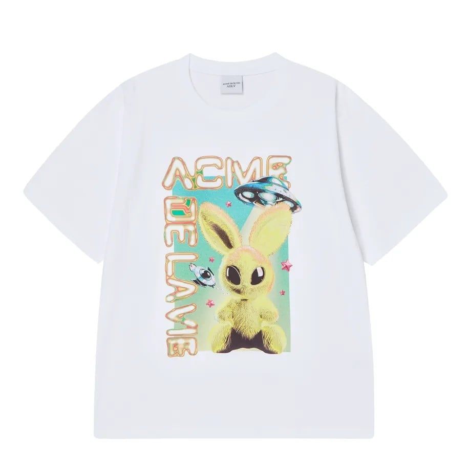 Áo thun ADLV - Acmé de la vie Real Alien Fuzzy Rabbit White