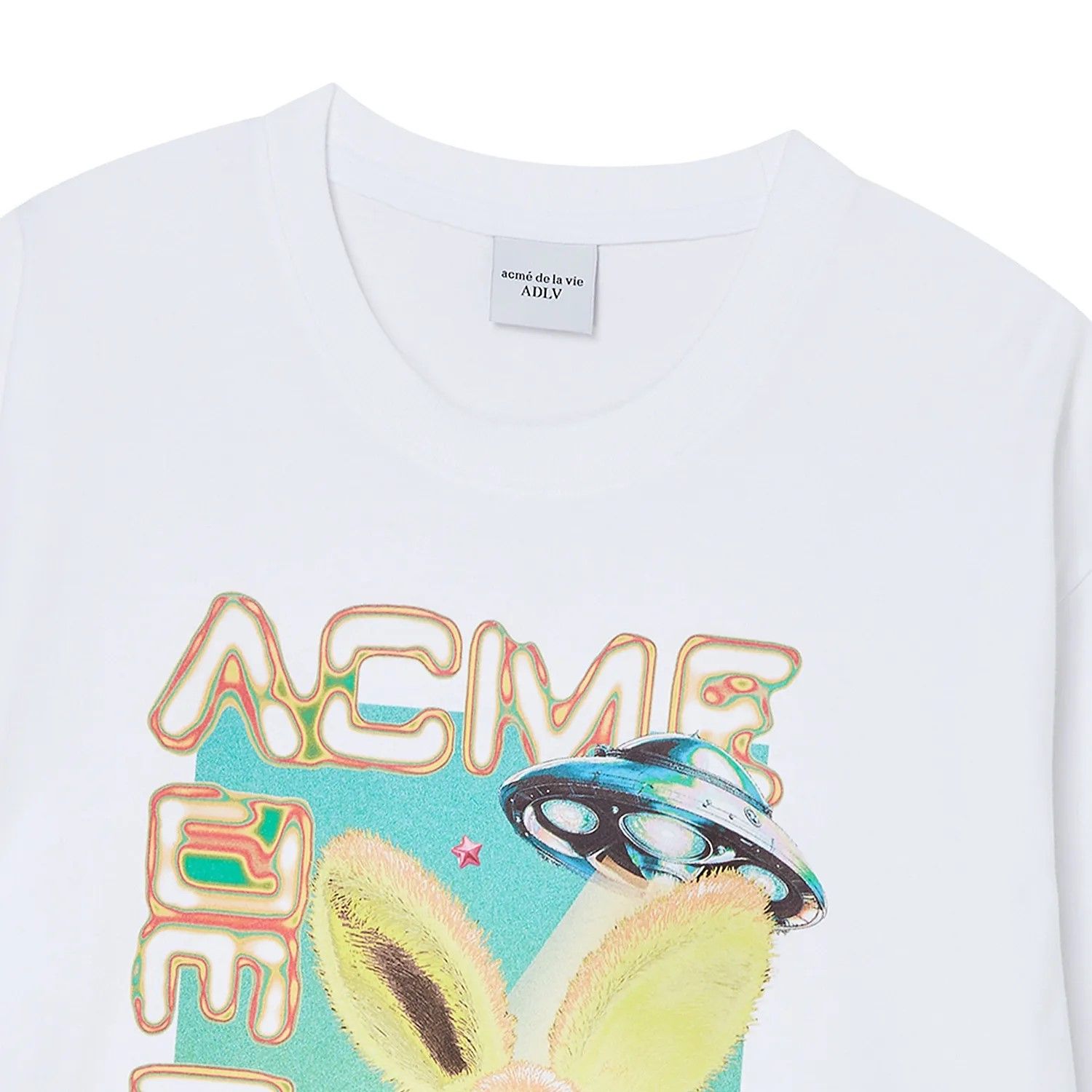 Áo thun ADLV - Acmé de la vie Real Alien Fuzzy Rabbit White