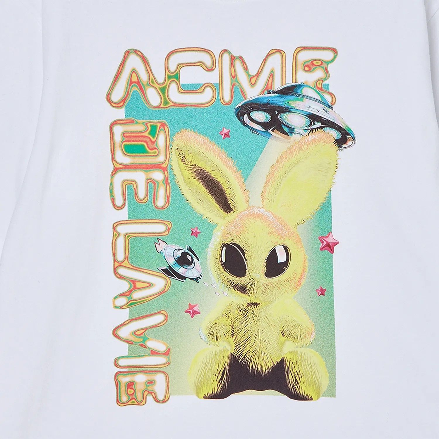 Áo thun ADLV - Acmé de la vie Real Alien Fuzzy Rabbit White