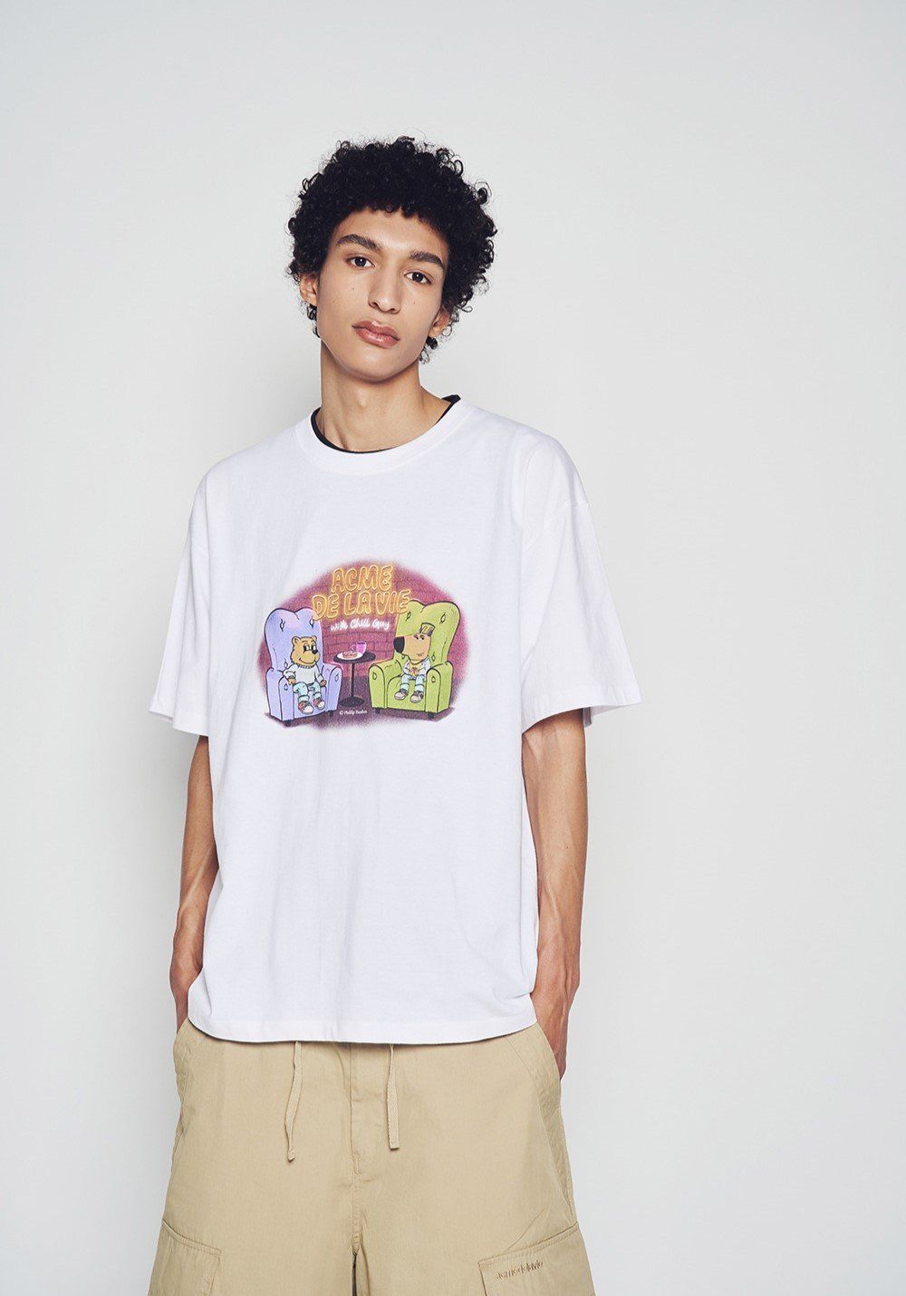 Áo thun ADLV - Acmédelavie Chill Guy AC Bear Chill Guy Short Sleeve T-Shirt