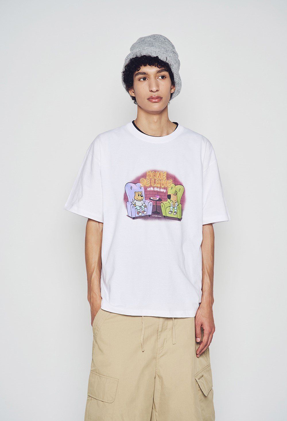 Áo thun ADLV - Acmédelavie Chill Guy AC Bear Chill Guy Short Sleeve T-Shirt
