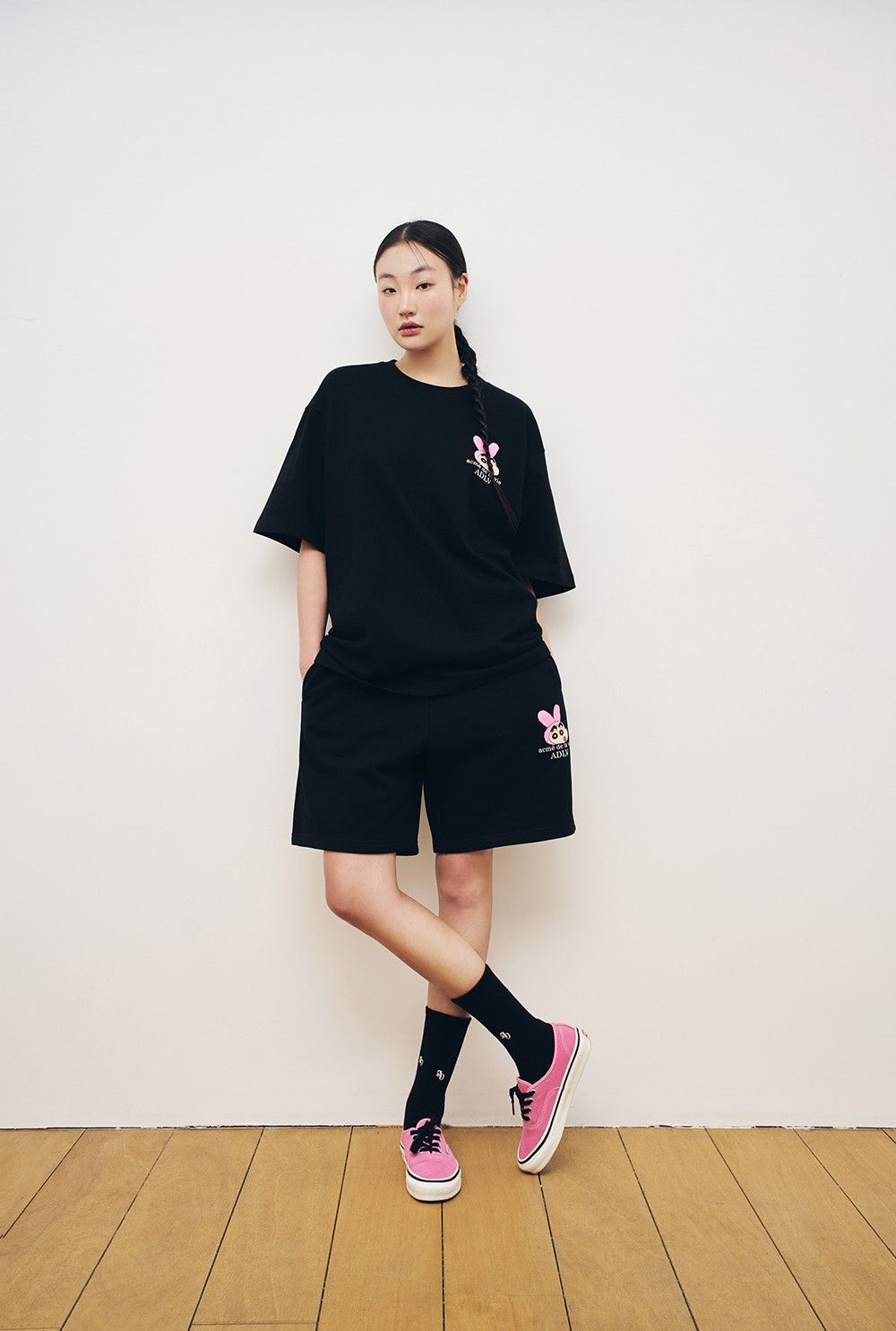 Áo thun ADLV - Acmédelavie Fuzzy Rabbit Shinchan Short Sleeve T-Shirt