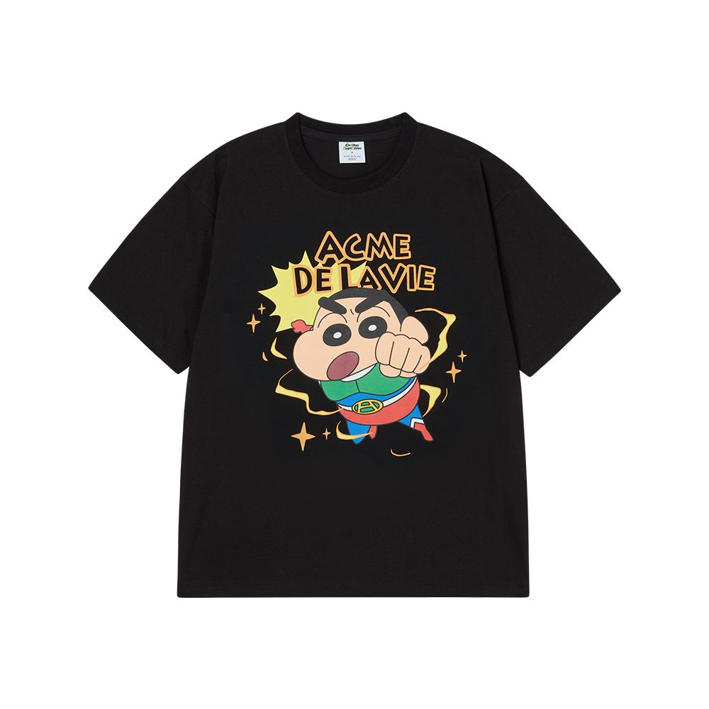 Áo thun ADLV - Acmédelavie Crayon Shinchan Action Kamen Shinchan Short Sleeve T-Shirt