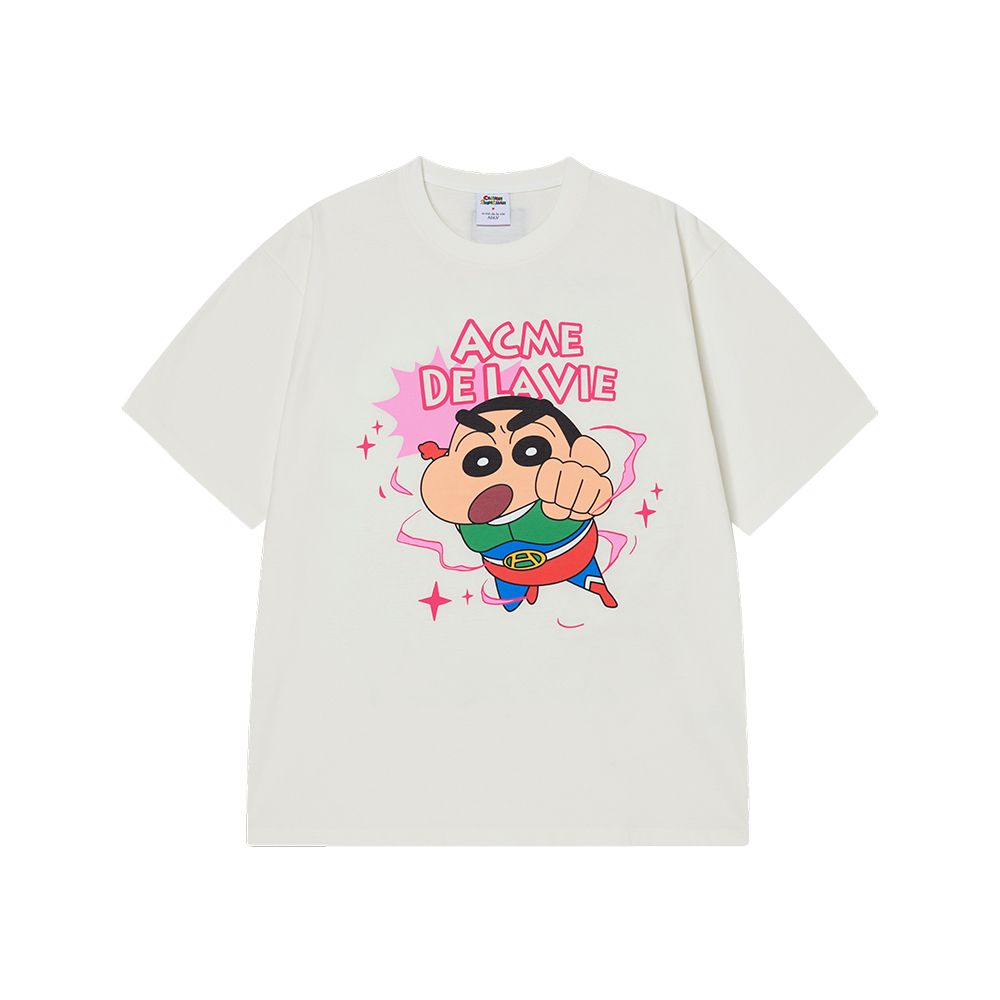 Áo thun ADLV - Acmédelavie Crayon Shinchan Action Kamen Shinchan Short Sleeve T-Shirt