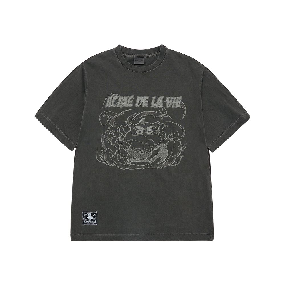 Áo thun ADLV - Acmédelavie Crayon Shinchan Cartoon Pigment Short Sleeve T-Shirt