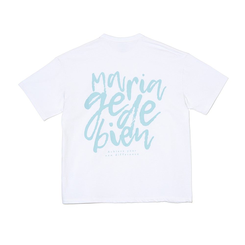 Áo thun Mariagedebien (MGDB) - White/Blue T-shirt