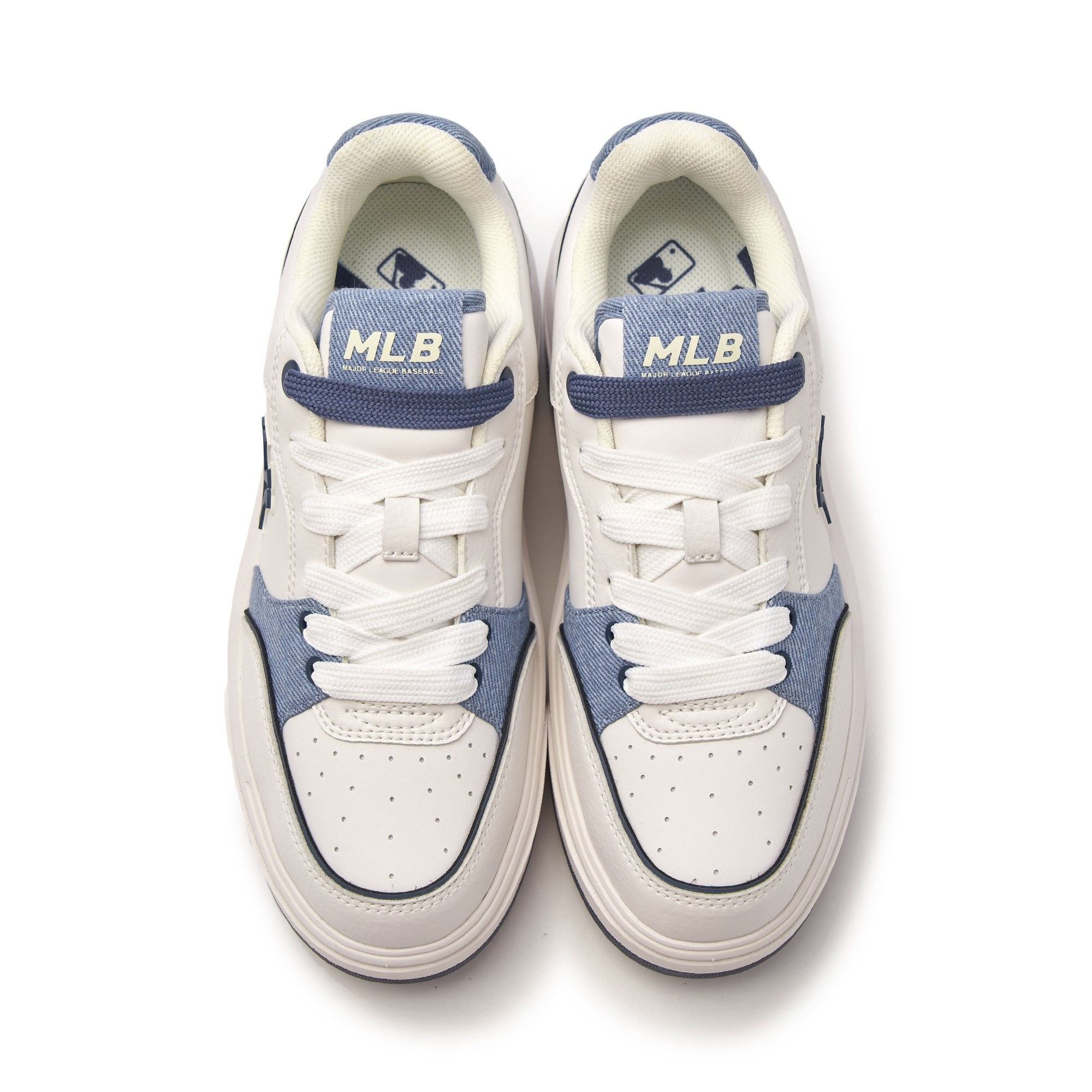 Giày MLB Korea Chunky Liner Denim Pocket New York Yankees - 3ASXD015N-50NYS