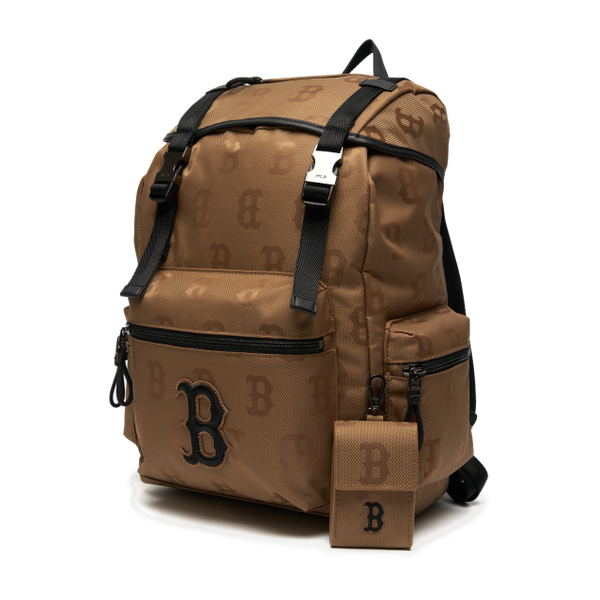  Balo MLB Korea - MONOGRAM NYLON JACQUARD BACKPACK BOSTON RED SOX - 3ABKM021N-43BGD 