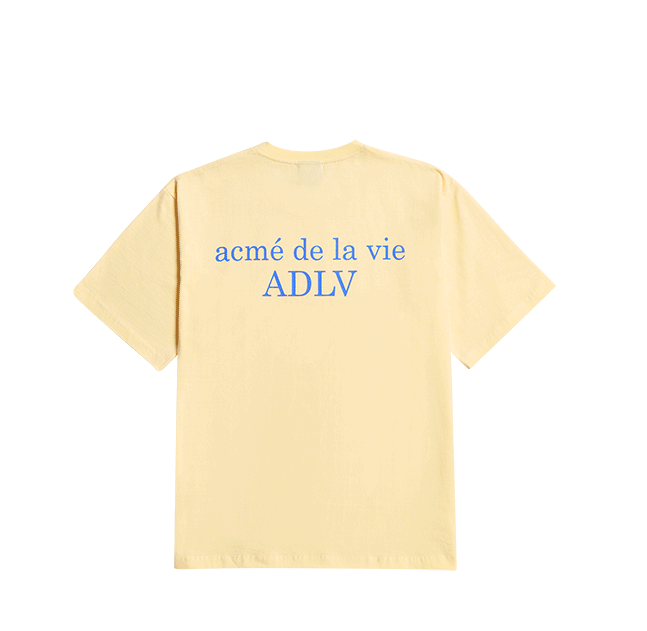 Áo thun - Acmé de la vie - ADLV BASIC SHORT SLEEVE T-SHIRT 2 LIGHT YELLOW