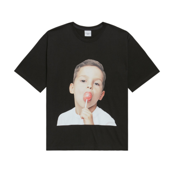 Áo thun - Acmé de la vie - ADLV BABY FACE SHORT SLEEVE T-SHIRT BLACK CANDY