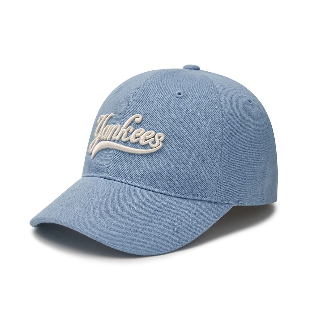 Nón MLB Korea - Varsity Culsive Lettering Denim NY Yankees - 3ACPVD14N-50BLL