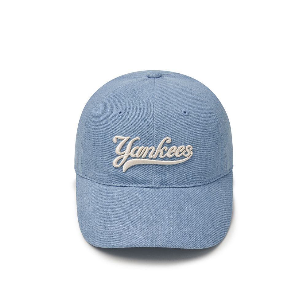 Nón MLB Korea - Varsity Culsive Lettering Denim NY Yankees - 3ACPVD14N-50BLL