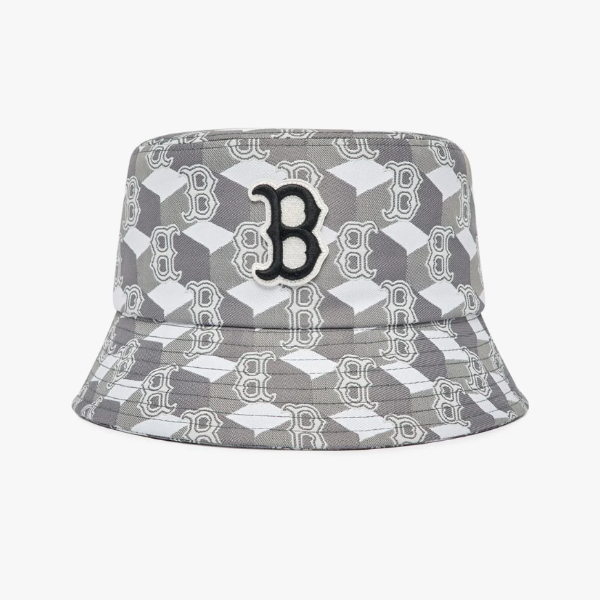 Nón Bucket MLB - Cube Monogram Hat Boston Red Sox - 3AHTM033N 43GRS