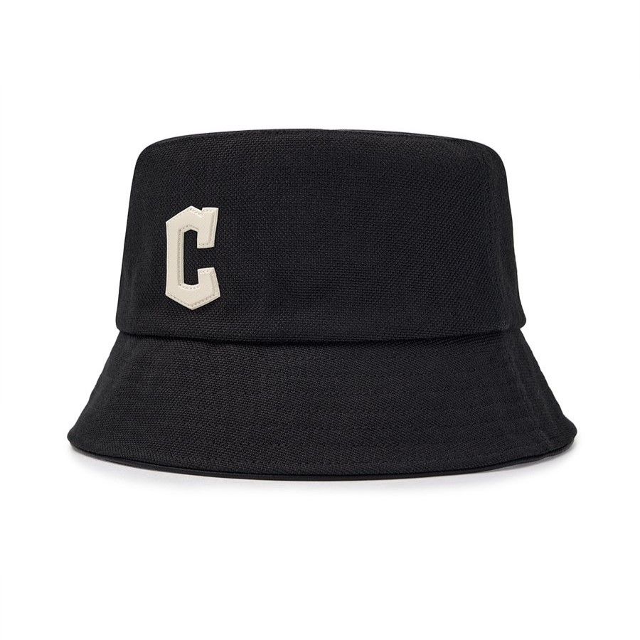 Nón Bucket MLB - Basic Canvas Leather Logo Hat Cleveland Guardians - 3AHTVL14N-45BKS