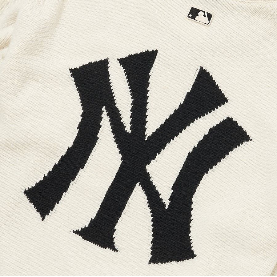  ÁO SWEATER MLB - BASIC BIG LOGO OVERFIT SWEATER NEW YORK YANKEES - 3AKPB0126-50CRS 