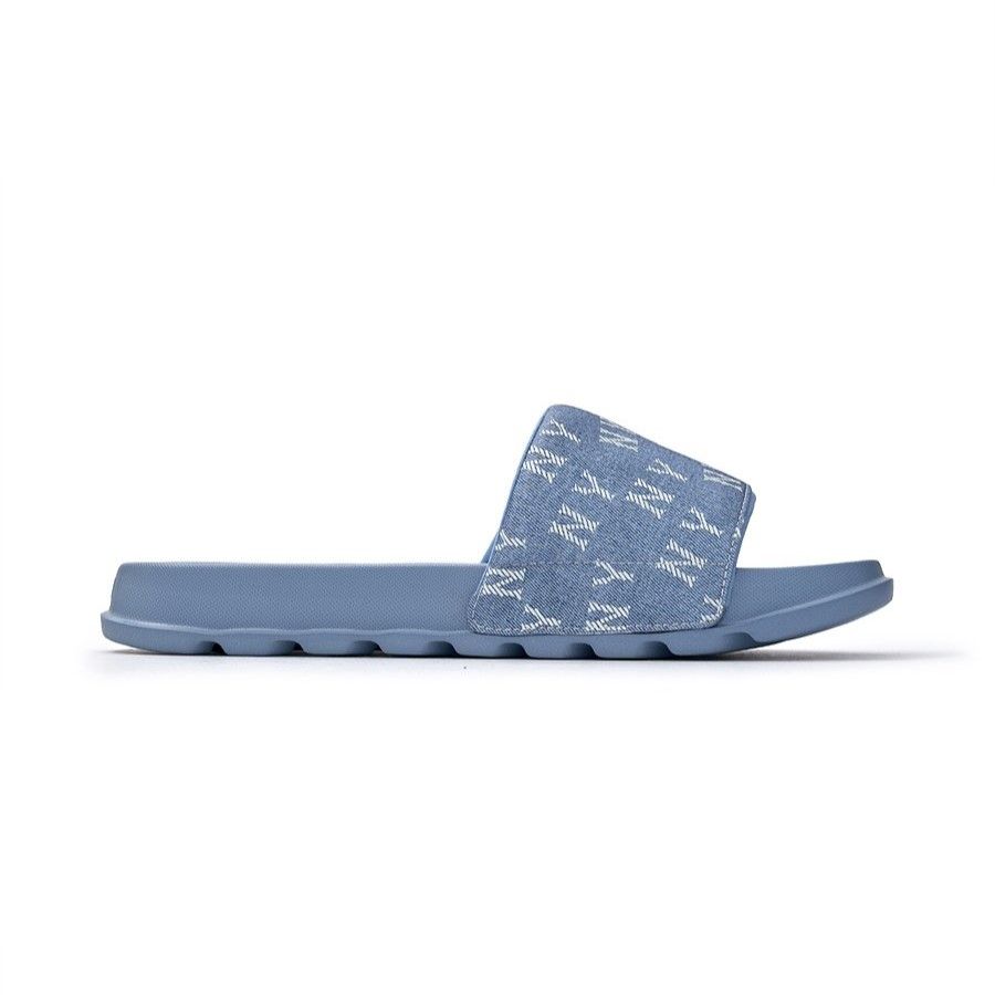 Dép MLB Korea - Mounder Denim Monogram Slide NY Yankees - 3ALPSDM53-50BLS