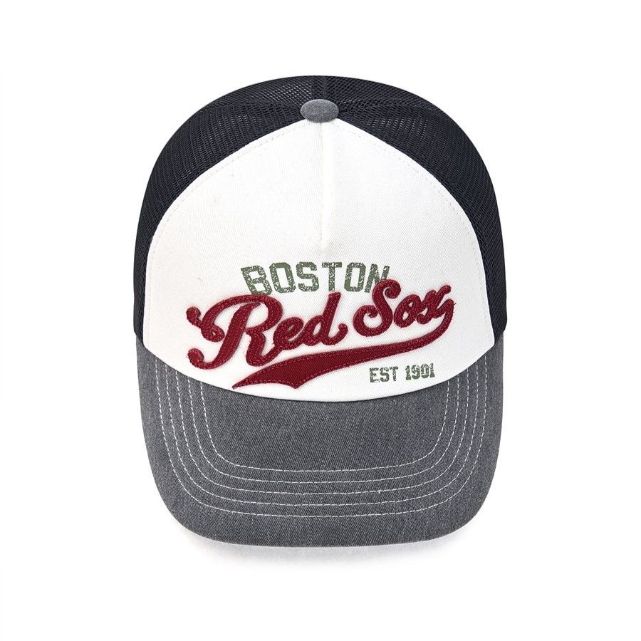 Nón MLB Korea - Varsity Vintage Mesh Cap Boston Redsox - 3AMCV0153-43GRD