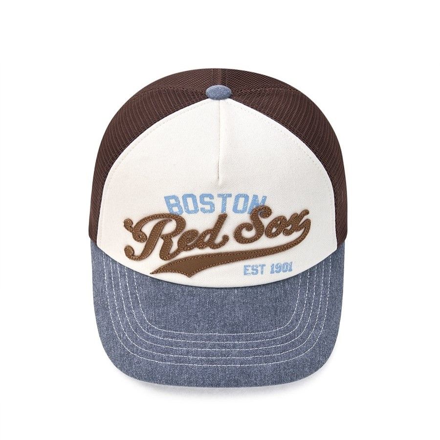 Nón MLB Korea - Varsity Vintage Mesh Cap Boston Redsox - 3AMCV0153-43NYS