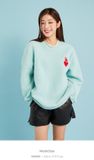  Áo Sweater MLB Korea - Heart Fleece Overfit Sweatshirts LA DODGERS - 3AMTH0426-07BLL 