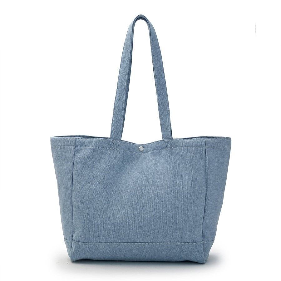 Túi Tote MLB Korea - Vintage Lettering Denim Shopper Bag LA Dodgers - 3AORV025N-07SBL