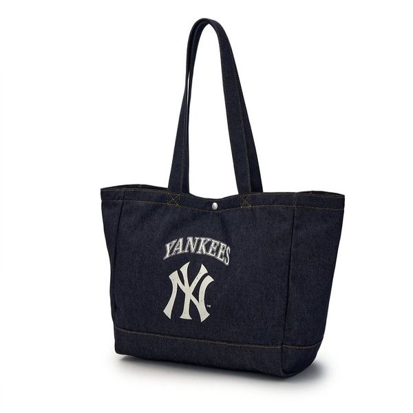 Túi Tote MLB Korea Vintage Lettering Denim NY Yankees