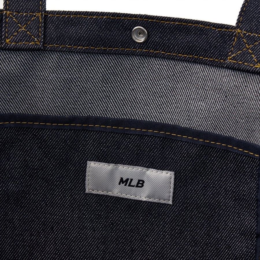 Túi Tote MLB Korea - Vintage Lettering Denim Shopper Bag NY Yankees - 3AORV015N-50CRS