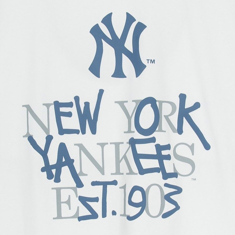 Áo thun MLB Basic Letter Mega Over Fit T Shirts NY Yankees - 3ATSB0753-50WHS