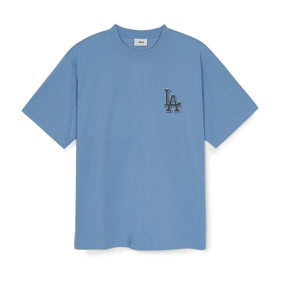 Áo thun MLB Denimlike Monotive Over Fit T Shirts LA Dodgers - 3ATSM1053-07SBD