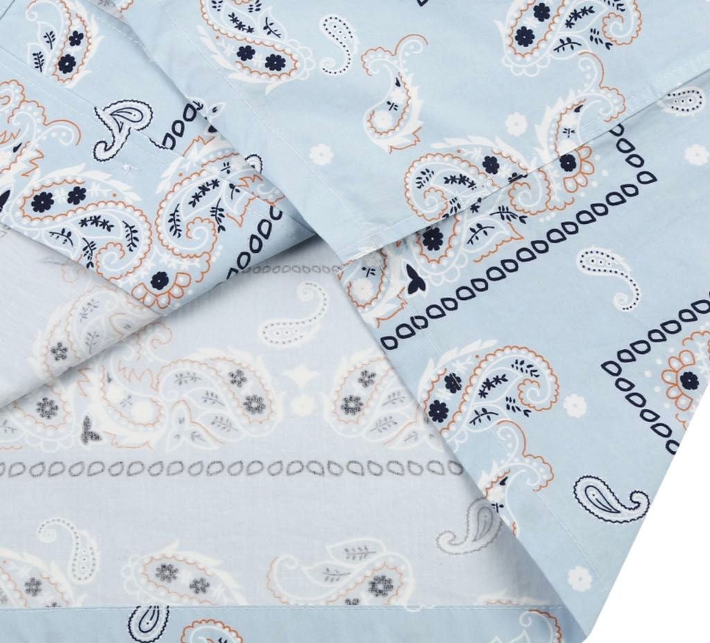 ÁO SƠ MI - MLB - MLB PAISLEY SKY BLUE SF