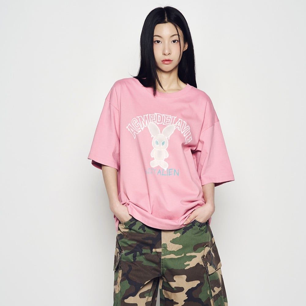 Áo thun ADLV - Acmé de la vie Blur Alien Short Sleeve T-shirt Pink