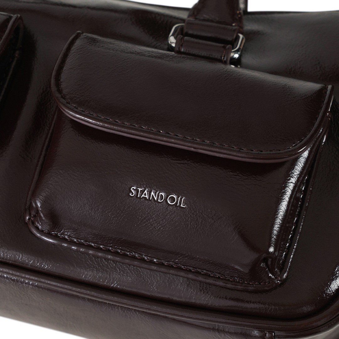 Túi Xách Stand Oil - Chubby Half Bag Marron