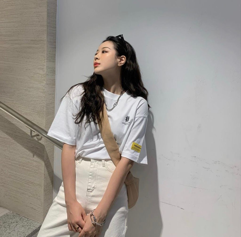 Áo Thun - BEENTRILL - TAPING Logo OverFit Short Sleeve T-shirt / White
