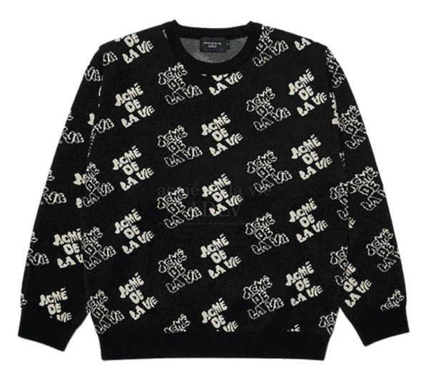 ADLV FRONT FULL LOGO KNIT BLACK 