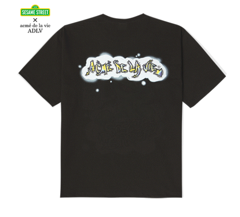 Áo thun - ADLV - Acmé de la vie - SESAME STREET X 아크메드라비 GRAFFITI OSCAR T-SHIRT