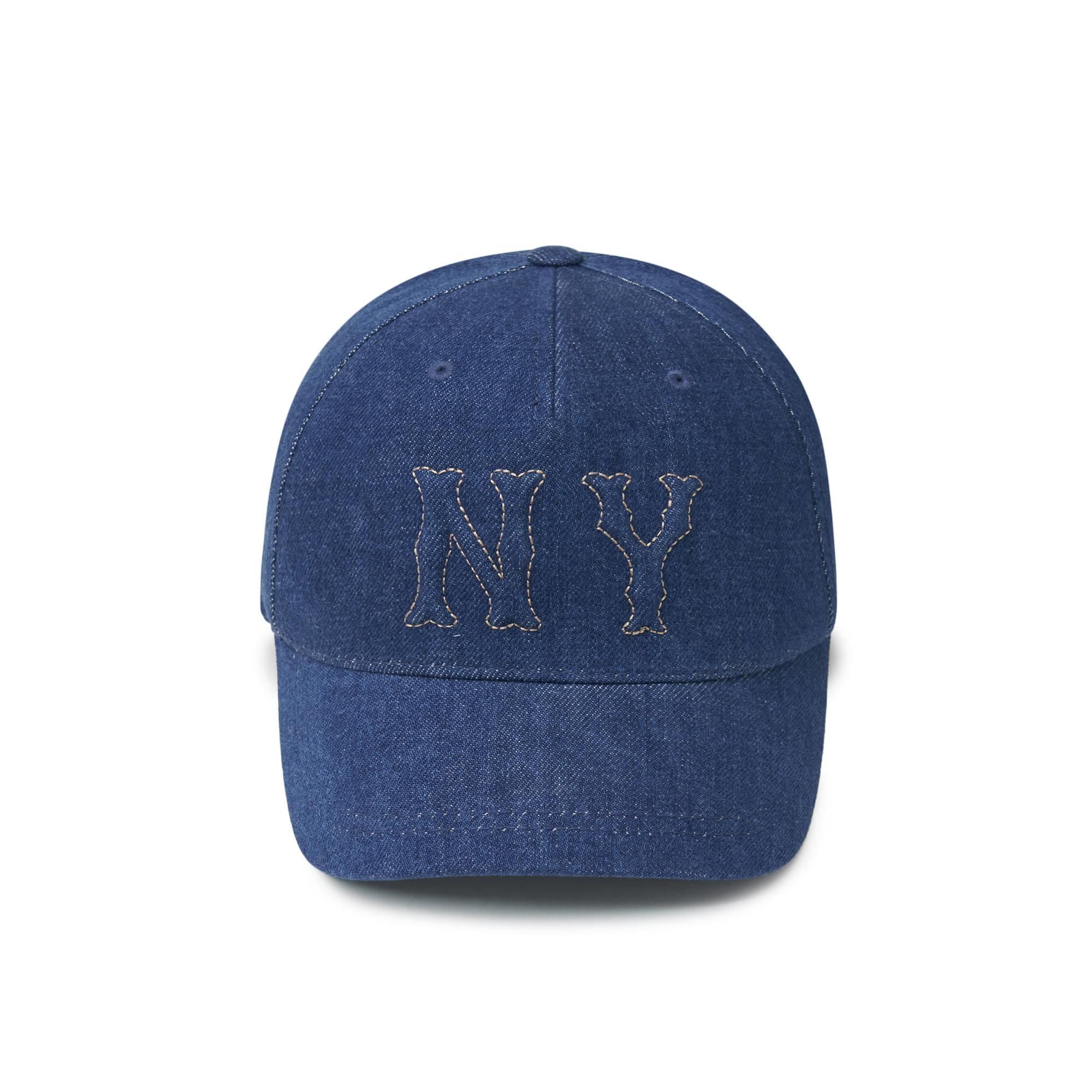 Nón MLB Korea - Embo Logo Denim Structured Ball Cap NY Yankees - 3ACPDM04N-50INS