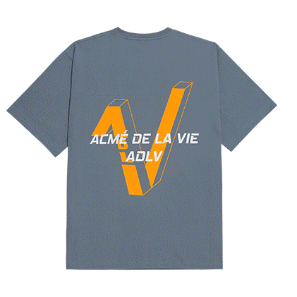Áo thun - Acmé de la vie - ADLV V SYMBOL LOGO SHORT SLEEVE T-SHIRT GREY