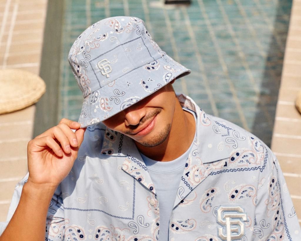 Nón Bucket - MLB - MLB PAISLEY SKY BLUE SF