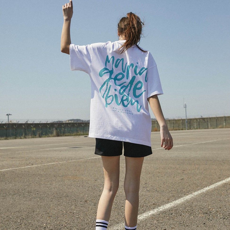 Áo thun Mariagedebien (MGDB) - White/Mint T-shirt