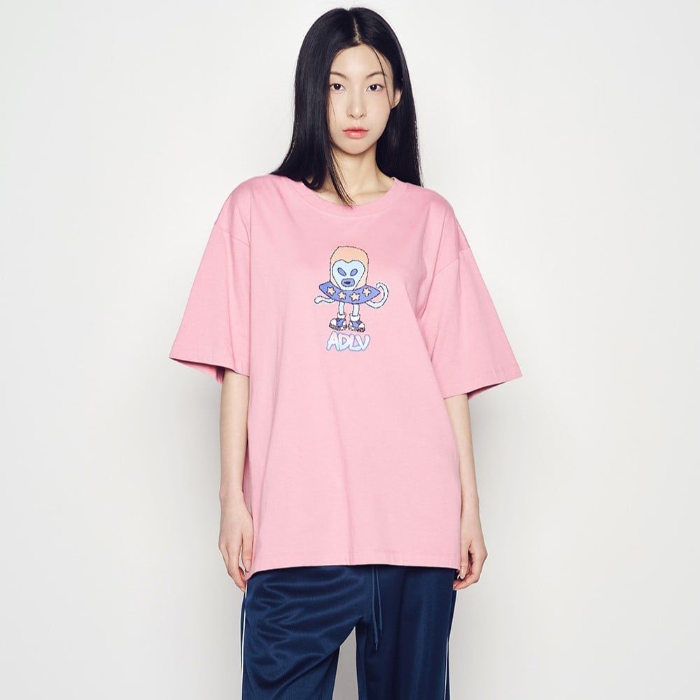 Áo thun ADLV - Acmé de la vie Heart Alien Short Sleeve T-shirt Pink