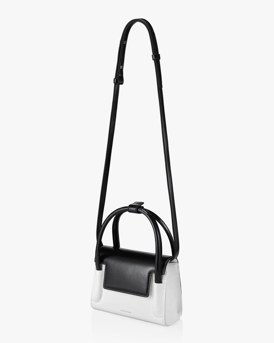 Túi Xách FindKapoor Korea - Marty Bag 18 Crinkled White Black