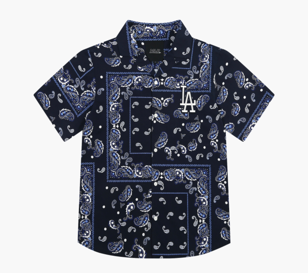 ÁO SƠ MI - MLB - MLB PAISLEY NAVY LA