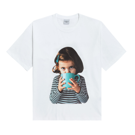 Áo ADLV Baby Face Short Sleeve T-Shirt White With A Mug