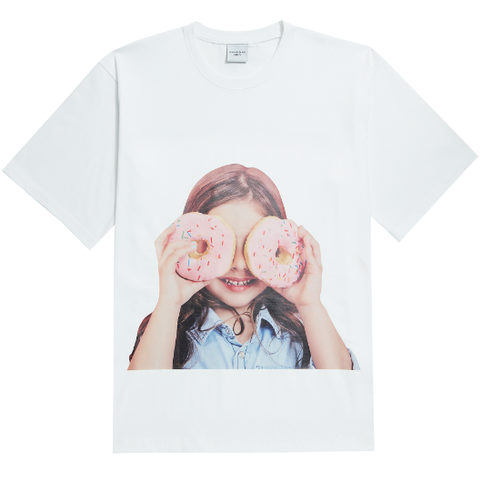 Áo thun - Acmé de la vie - ADLV BABY FACE SHORT SLEEVE T-SHIRT WHITE DONUT 3